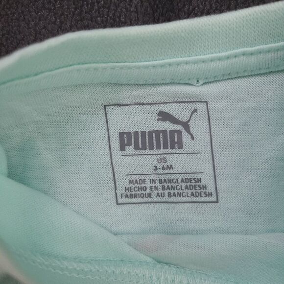 EUC Puma Teal Peplum T-shirt Size 3-6 months - Picture 3 of 3